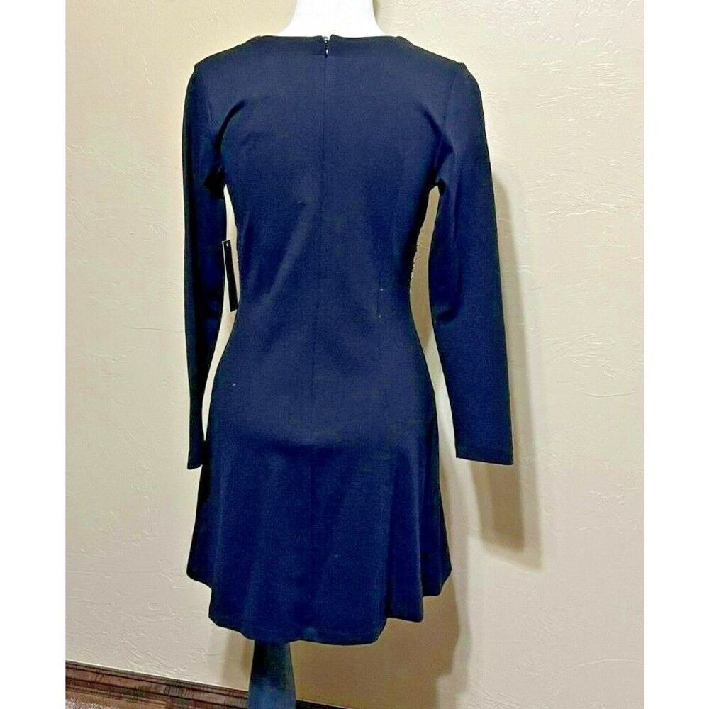 Venus Long Sleeve Embellished Little Black Dress Size 2 NWT - Picture 3 of 5